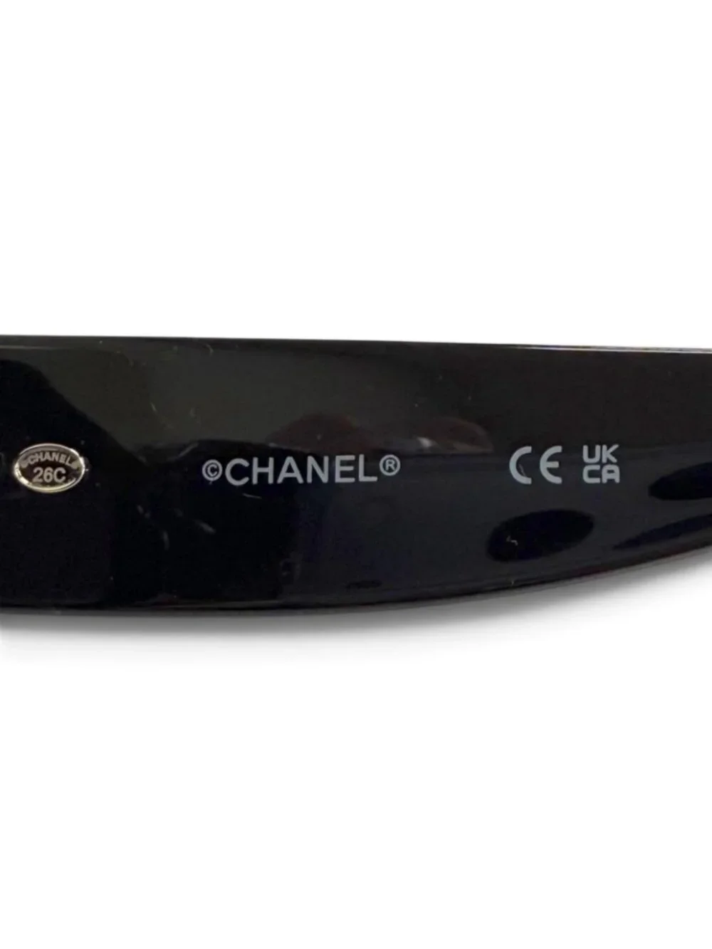 Chanel 26C Butterfly Shape Sunglasses Shell CC Logo Model Black Eyewear